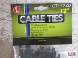 SE CT1272B 100pc 12" Cable Ties - Set of 5