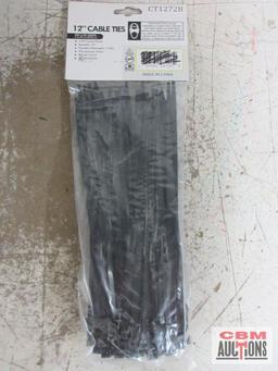 SE CT1272B 100pc 12" Cable Ties - Set of 5