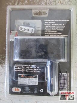 2' Tri-Tap Extension Cords, Cord Winders, 2pc Scissor Sets, His & Her Watches & misc.