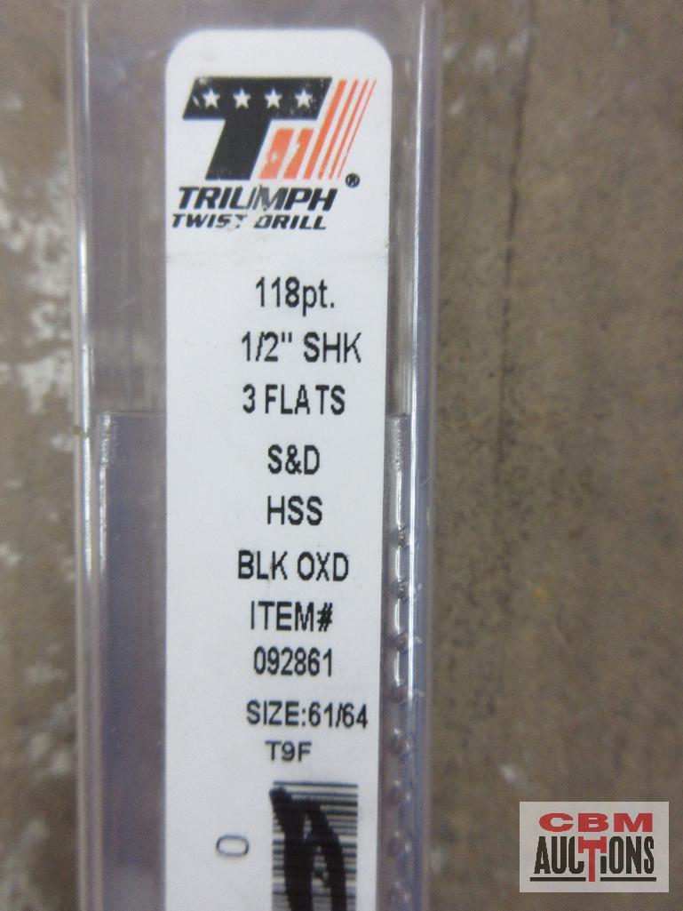Triumph 092861 T9F 61/64" Black Oxide Drill Bit