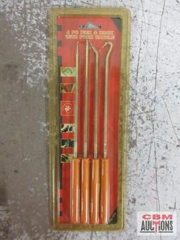 Large Mechanics Work Gloves, LED Lighted Magnetic Pick - Up Tool, 4pc Pick & Hook Set, Ernst Face