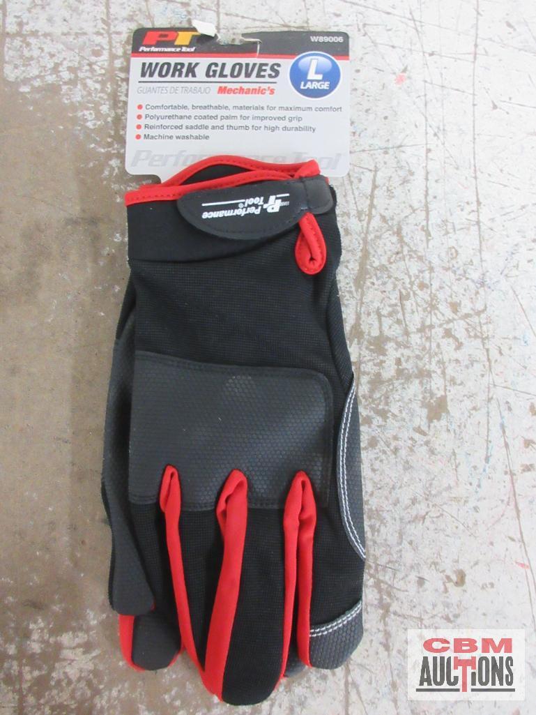 Large Mechanics Work Gloves, LED Lighted Magnetic Pick - Up Tool, 4pc Pick & Hook Set, Ernst Face