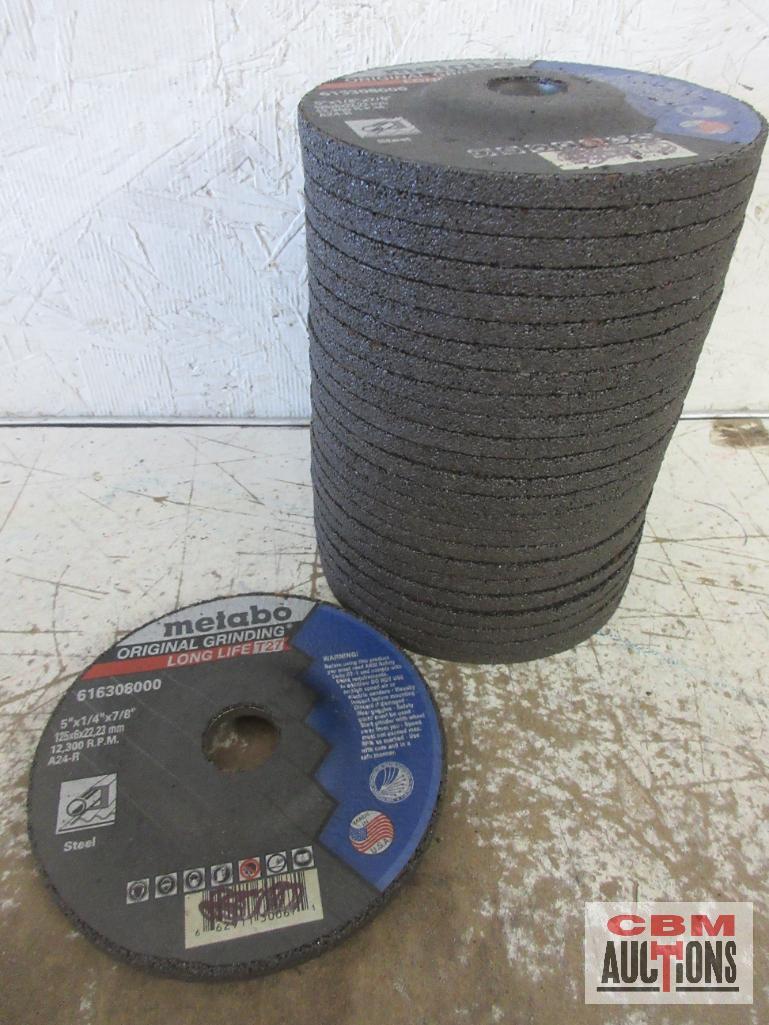 Metabo 616308 5" x 1/4" x 7/8" Grinding Wheels, A24-R, Type 27 - Set of 25