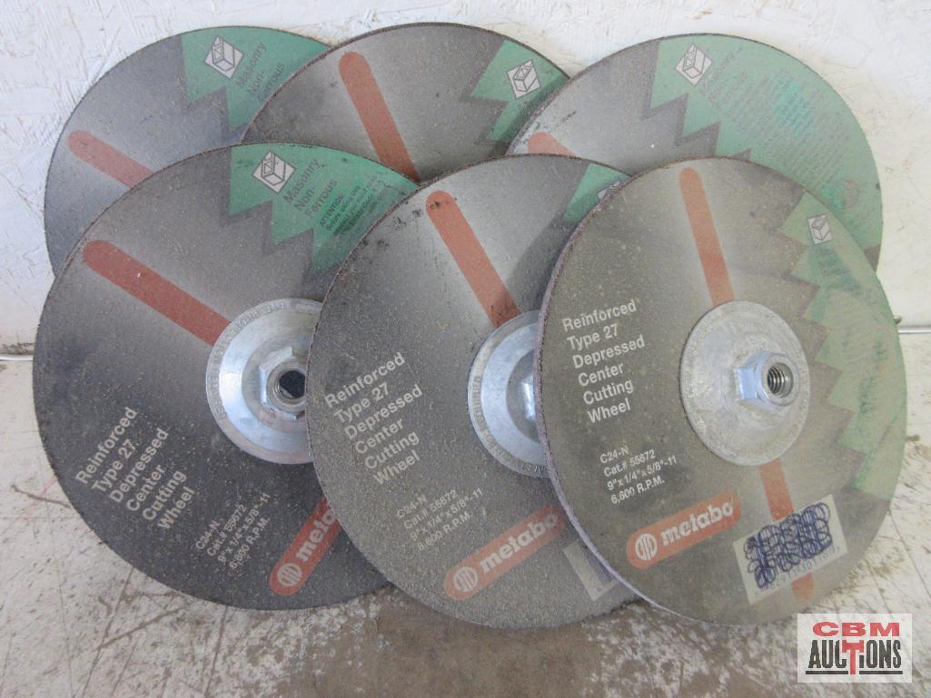 Metabo 55672 9" x 1/4" x 5/8"-11 Depressed Center Cutting Wheels - Set of 6
