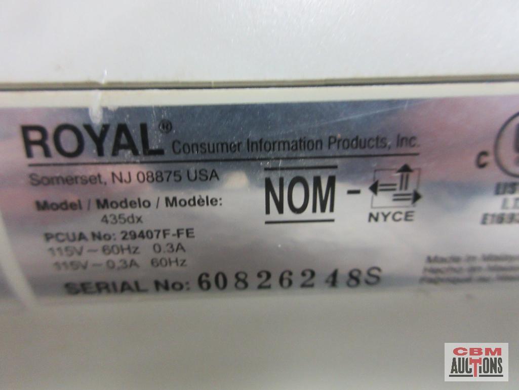 Royal 435dx Electronic Cash Register - Runs - No Keys