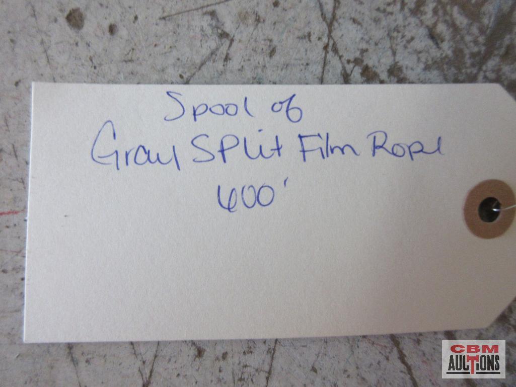 Spool of Gray Split Film Rope 600' (+/-)