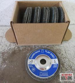 Garyson 5" x 7/8", Type 27, 40 Grit Flap Wheel Discs - Set of 10(+/-)