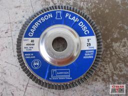 Garyson 5" x 7/8", Type 27, 40 Grit Flap Wheel Discs - Set of 10(+/-)