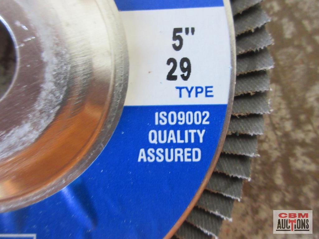Garyson 5" x 7/8", Type 27, 40 Grit Flap Wheel Discs - Set of 10(+/-)