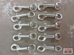 #5025 _ 1/2" Nickel Bolt Snaps w/ Swivel End - Set of 10