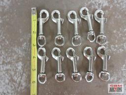 #5025 _ 1/2" Nickel Bolt Snaps w/ Swivel End - Set of 10