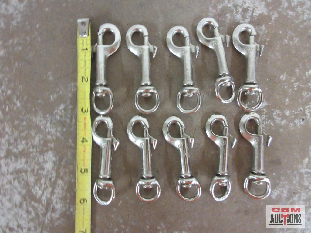 #5025 _ 1/2" Nickel Bolt Snaps w/ Swivel End - Set of 10