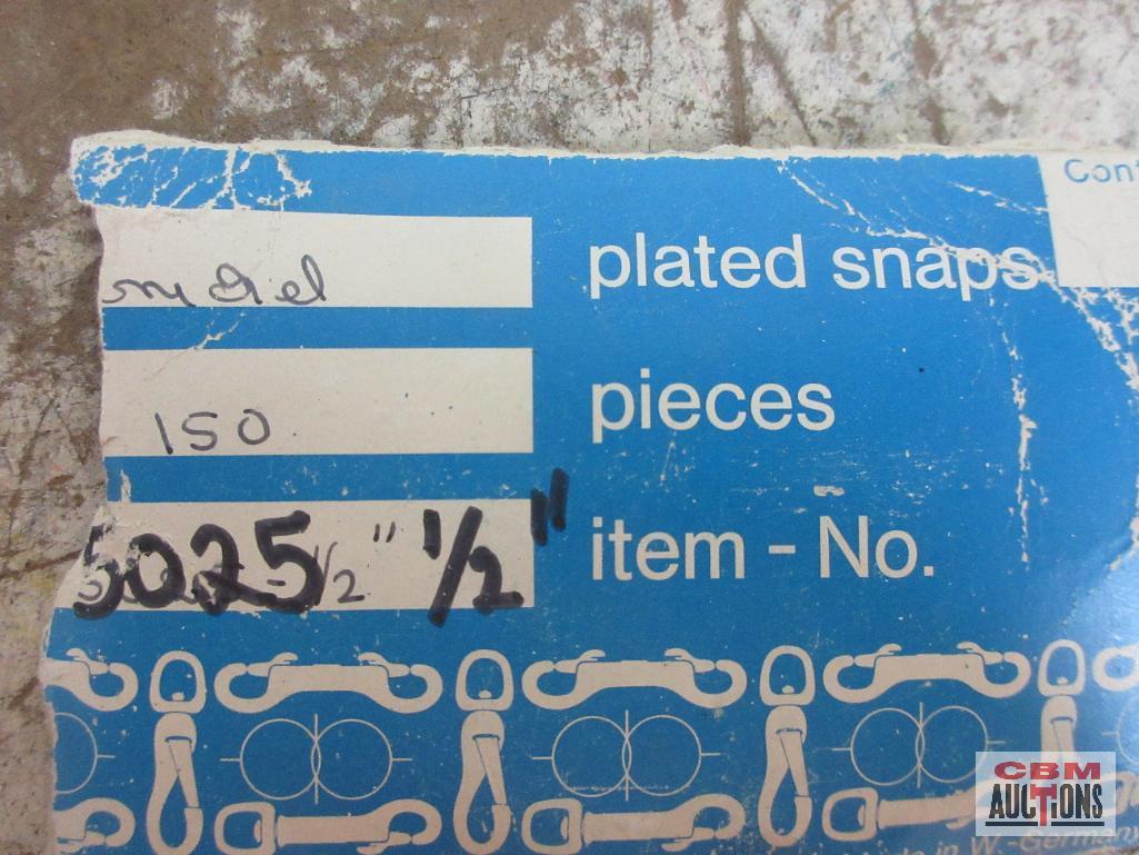 #5025 _ 1/2" Nickel Bolt Snaps w/ Swivel End - Set of 10