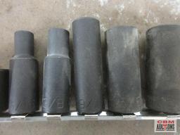 Wright 12pc 3/8" Drive, 6pt Impact Socket Set w/ Storage Rail - USA 5/16", 3/8", 1/2", 3/16", 5/8",