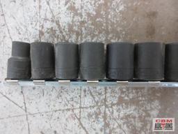 Wright 18pc 3/8" Drive, 6pt Impact Socket Set w/ Storage Rail - USA 8mm, 12mm, 13mm, 14mm,