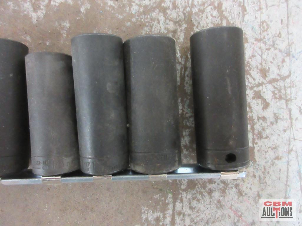 Wright 18pc 3/8" Drive, 6pt Impact Socket Set w/ Storage Rail - USA 8mm, 12mm, 13mm, 14mm,