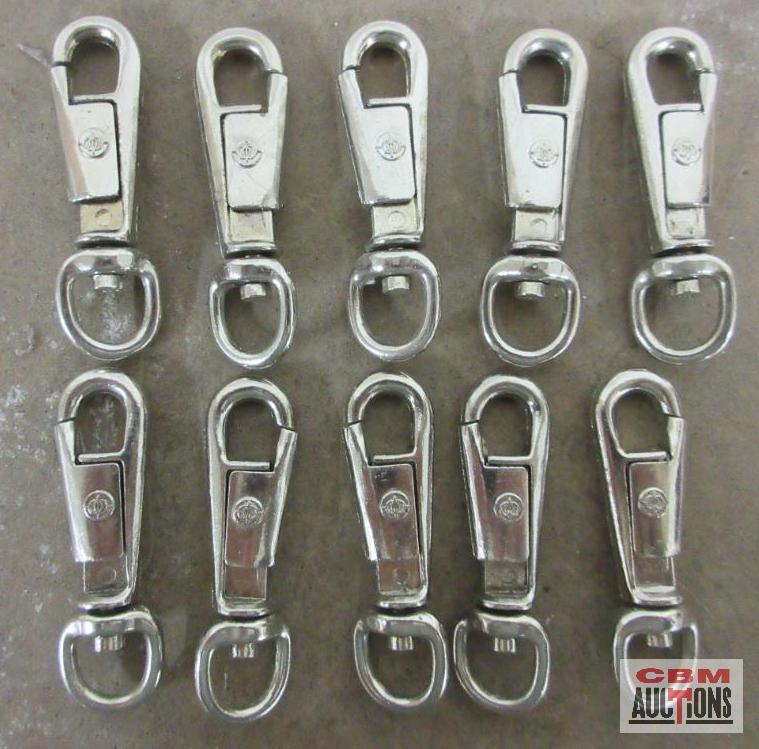 #4500 _ 3/8" Nickel Sliding Snaps w/ Swivel End - Set of 10
