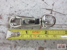 #4500 _ 3/8" Nickel Sliding Snaps w/ Swivel End - Set of 10