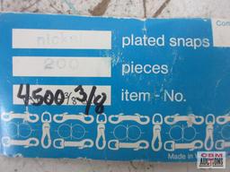 #4500 _ 3/8" Nickel Sliding Snaps w/ Swivel End - Set of 10