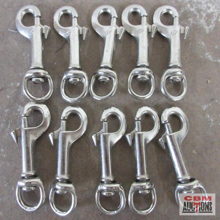 #5025 _ 1/2" Nickel Bolt Snaps w/ Swivel End - Set of 10