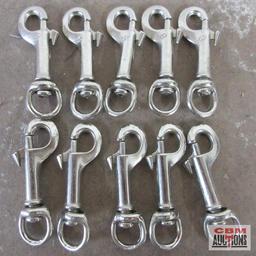 #5025 _ 1/2" Nickel Bolt Snaps w/ Swivel End - Set of 10