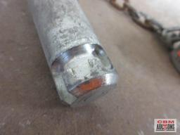 1-1/8" x 8" Hitch Pin w/ Lock Nut & Chain
