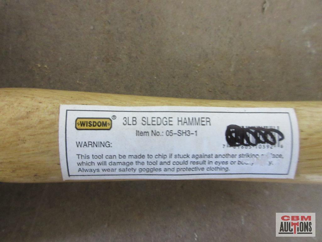 Wisdom 4lb Cross Pein Hammer & 3lb Sledge Hammer