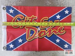 Git-Er-Done 12" x 18" High Quality Flag w/ Sleeve for Pole or Grommets for Flying - Set of 25(+/-)