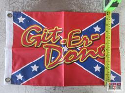 Git-Er-Done 12" x 18" High Quality Flag w/ Sleeve for Pole or Grommets for Flying - Set of 25(+/-)