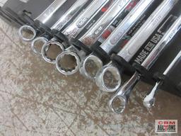 SK Tools (USA) 8pc SAE Combination Wrench Set w/ Ernst Wrench Rack 1/4", 7/16", 5/8", 5/8", 11/16",