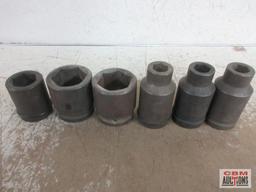 SK Tools 6pc 3/4" Drive, 6pt, SAE Impact Socket Set - USA 1", 1-7/16", 1-7/16", 5/8", 5/8" & 5/8"