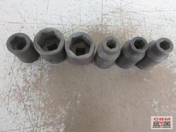 SK Tools 6pc 3/4" Drive, 6pt, SAE Impact Socket Set - USA 1", 1-7/16", 1-7/16", 5/8", 5/8" & 5/8"