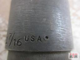 SK Tools 6pc 3/4" Drive, 6pt, SAE Impact Socket Set - USA 1", 1-7/16", 1-7/16", 5/8", 5/8" & 5/8"