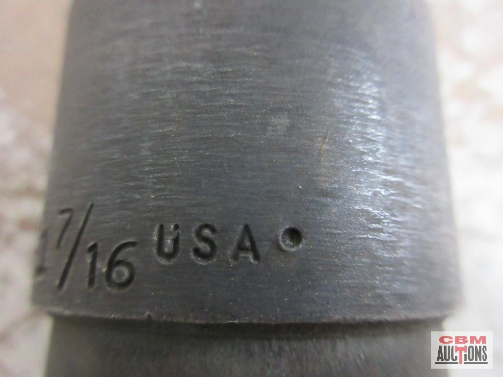 SK Tools 6pc 3/4" Drive, 6pt, SAE Impact Socket Set - USA 1", 1-7/16", 1-7/16", 5/8", 5/8" & 5/8"
