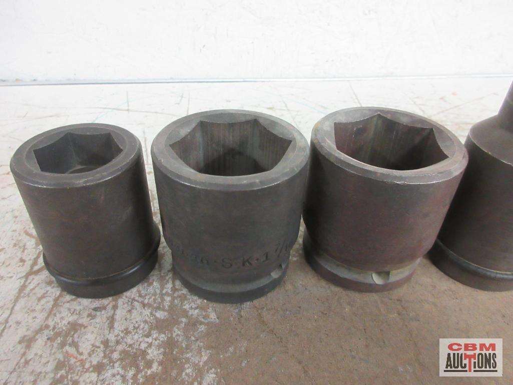 SK Tools 6pc 3/4" Drive, 6pt, SAE Impact Socket Set - USA 1", 1-7/16", 1-7/16", 5/8", 5/8" & 5/8"