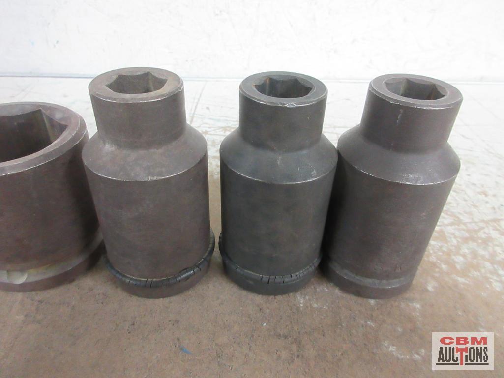 SK Tools 6pc 3/4" Drive, 6pt, SAE Impact Socket Set - USA 1", 1-7/16", 1-7/16", 5/8", 5/8" & 5/8"