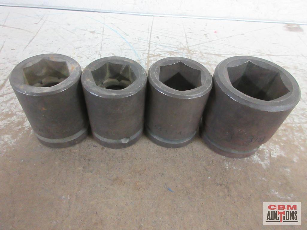 Easco 4pc 3/4" Drive, 6pt Impact Socket Set - USA 1", 1", 1-1/16" & 1-3/8"
