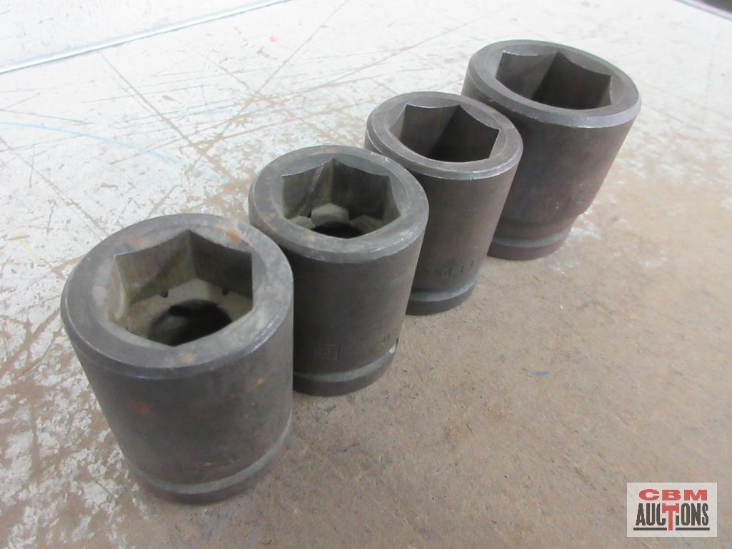 Easco 4pc 3/4" Drive, 6pt Impact Socket Set - USA 1", 1", 1-1/16" & 1-3/8"