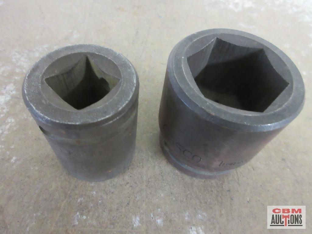 Easco 4pc 3/4" Drive, 6pt Impact Socket Set - USA 1", 1", 1-1/16" & 1-3/8"