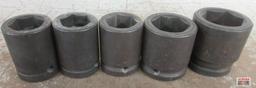 Easco 5pc 3/4" Drive, 6pt, SAE Impact Socket Set - USA 1", 1", 1-1/16", 1-1/4", 1-3/8"