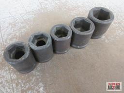 Easco 5pc 3/4" Drive, 6pt, SAE Impact Socket Set - USA 1", 1", 1-1/16", 1-1/4", 1-3/8"