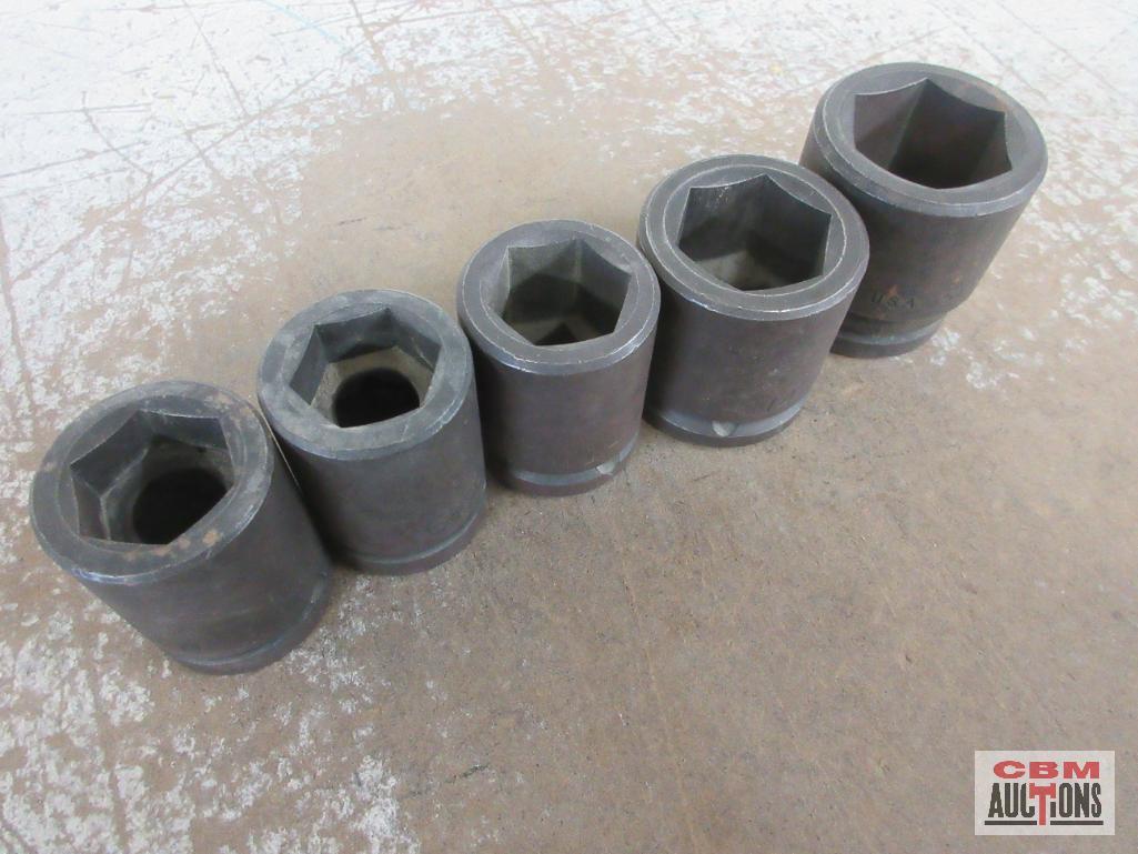Easco 5pc 3/4" Drive, 6pt, SAE Impact Socket Set - USA 1", 1", 1-1/16", 1-1/4", 1-3/8"