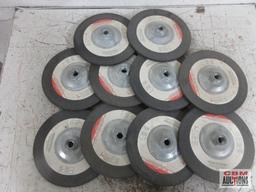Jet Red-Line 7" x 1/4" x 5/8"-11, A24R Grit, Grinding Wheels - Set of 10(+/-)