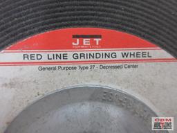 Jet Red-Line 7" x 1/4" x 5/8"-11, A24R Grit, Grinding Wheels - Set of 10(+/-)