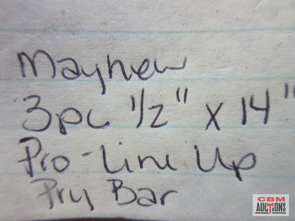 Mayhew 3pc 1/2" x 14" Pro Line Up Pry Bars