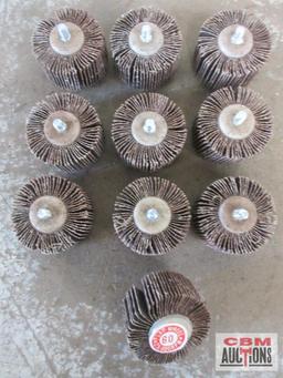 2" Flap Wheels, 60 Grit, 25,000RPM - Set of 10(+/-)