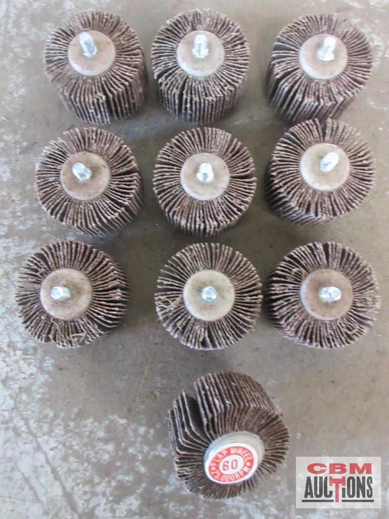2" Flap Wheels, 60 Grit, 25,000RPM - Set of 10(+/-)