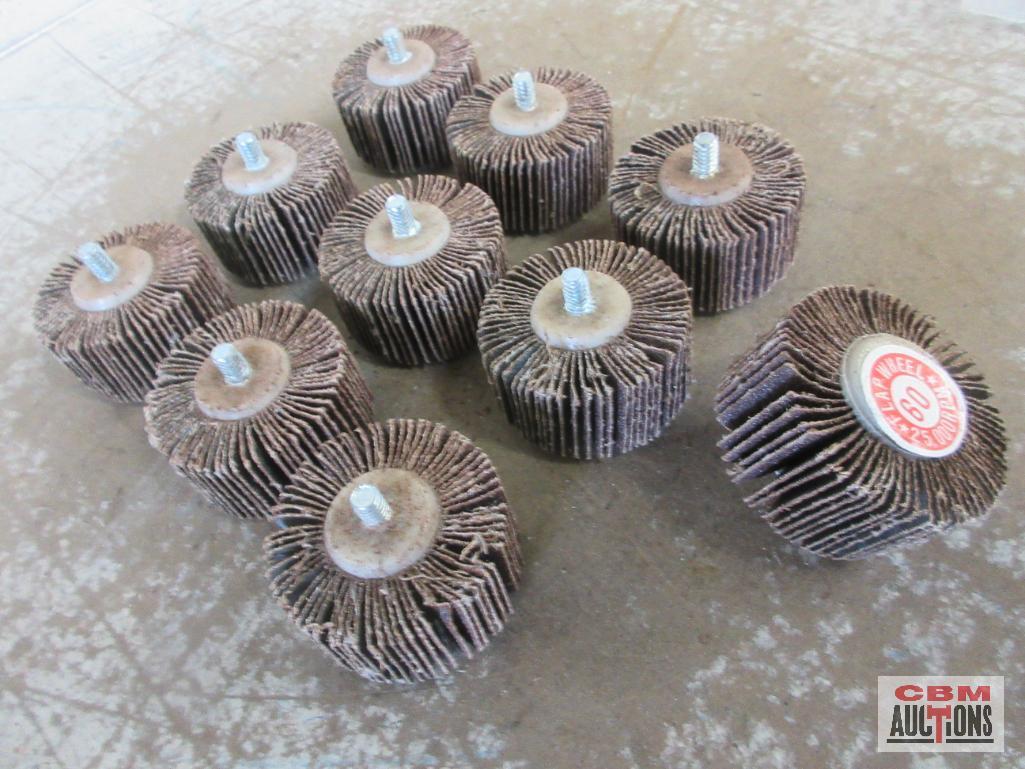 2" Flap Wheels, 60 Grit, 25,000RPM - Set of 10(+/-)