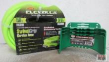 Legacy Flexilla 5/8" x 50' Swivel Grip Garden Hose & 3 Garden Hose Reels