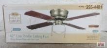 Turn of the Century 355-4401_ 3 Speed, 42" Low Profile Ceiling Fan